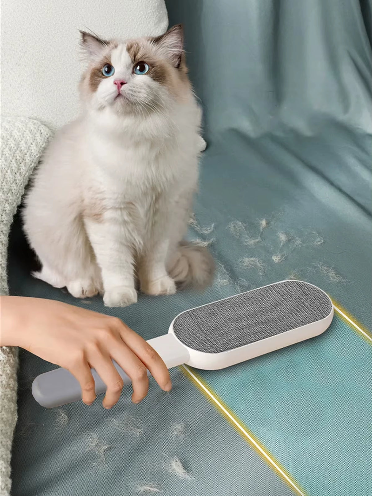 Pet Hair Remover, Manual Electrostatic Sticky Lint Brush,Portable for Cat, Dog,Clothing, Sofa,Furniture, Carpet Cleaning