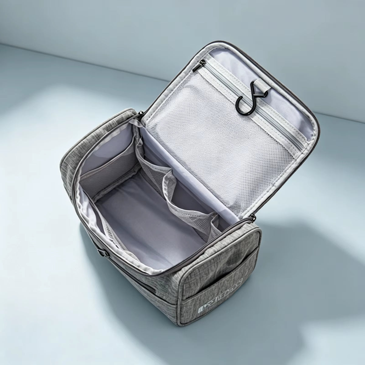 Pet Grooming Travel Storage Bag, Cute Dog Bath Print Pet Supply Organizer, Hanging Portable Grooming Accessory Pouch